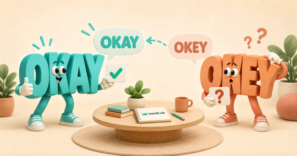 Слова OKAY и OKEY показывают нормативное и ошибочное написание