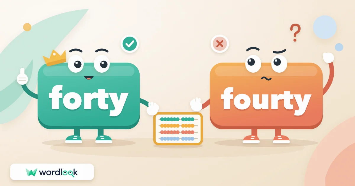 Слова forty и fourty: правильное и ошибочное написание