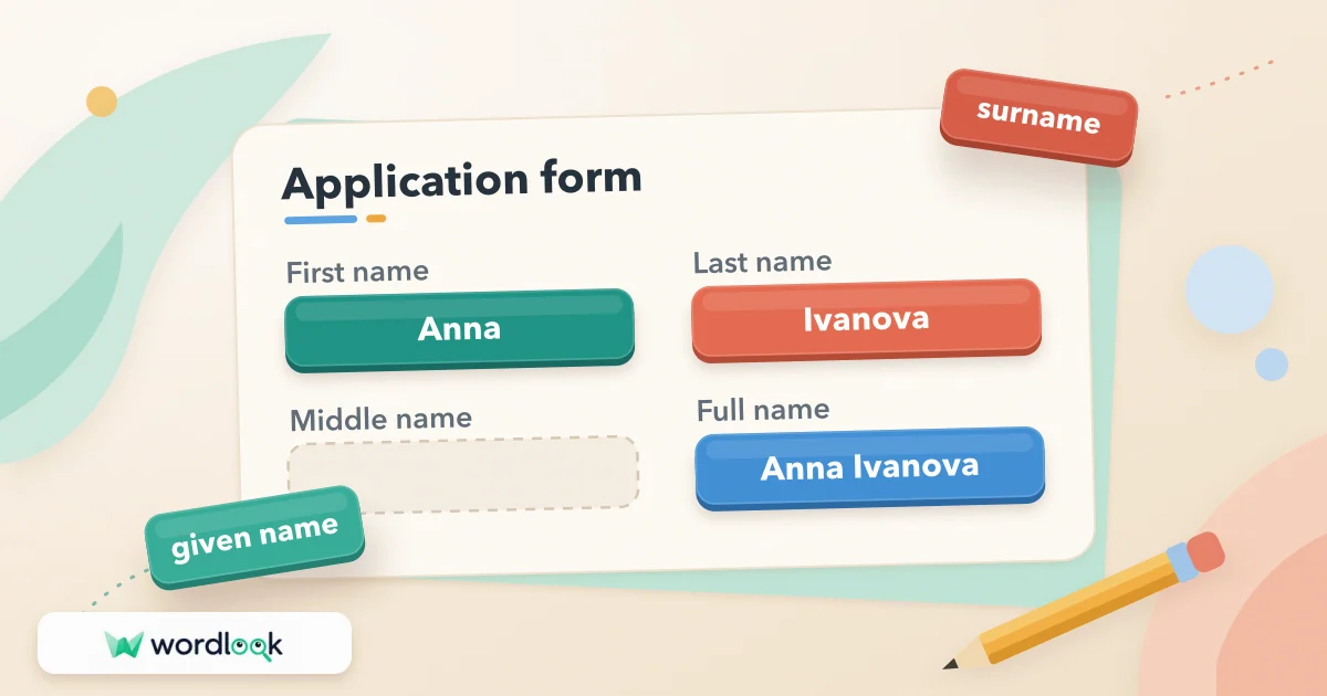 Анкета на английском: в поле First name — имя Anna, в поле Last name — фамилия Ivanova