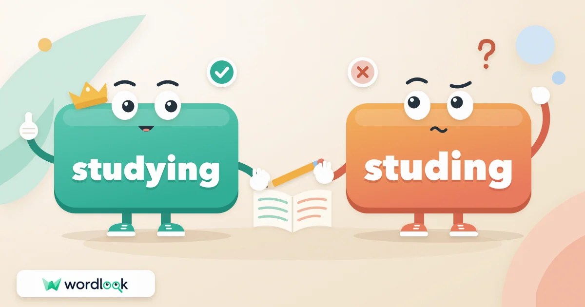 Слова studying и studing: правильное и ошибочное написание